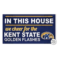Navy Kent State Golden Flashes 11'' x 20'' Indoor/Outdoor In This House Sign