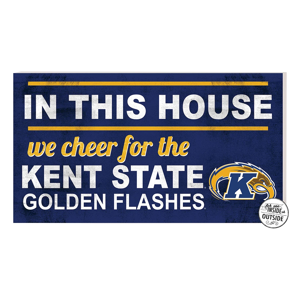 Navy Kent State Golden Flashes 11'' x 20'' Indoor/Outdoor In This House Sign