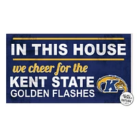 Navy Kent State Golden Flashes 11'' x 20'' Indoor/Outdoor In This House Sign