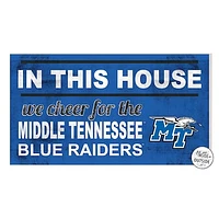 Royal MTSU Blue Raiders 11'' x 20'' Indoor/Outdoor In This House Sign