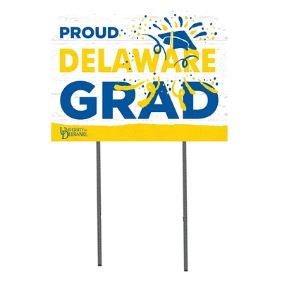 Delaware Fightin' Blue Hens 18'' x 24'' Proud Grad Yard Sign