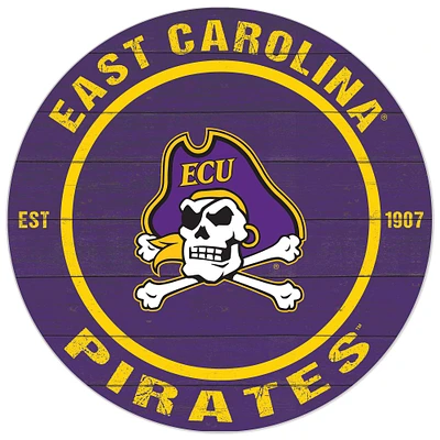ECU Pirates 20'' x 20'' Indoor/Outdoor Circle Sign