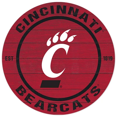 Cincinnati Bearcats 20'' x 20'' Indoor/Outdoor Circle Sign