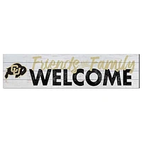 White Colorado Buffaloes 10'' x 40'' Friends & Family Welcome Sign