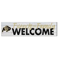 White Colorado Buffaloes 10'' x 40'' Friends & Family Welcome Sign