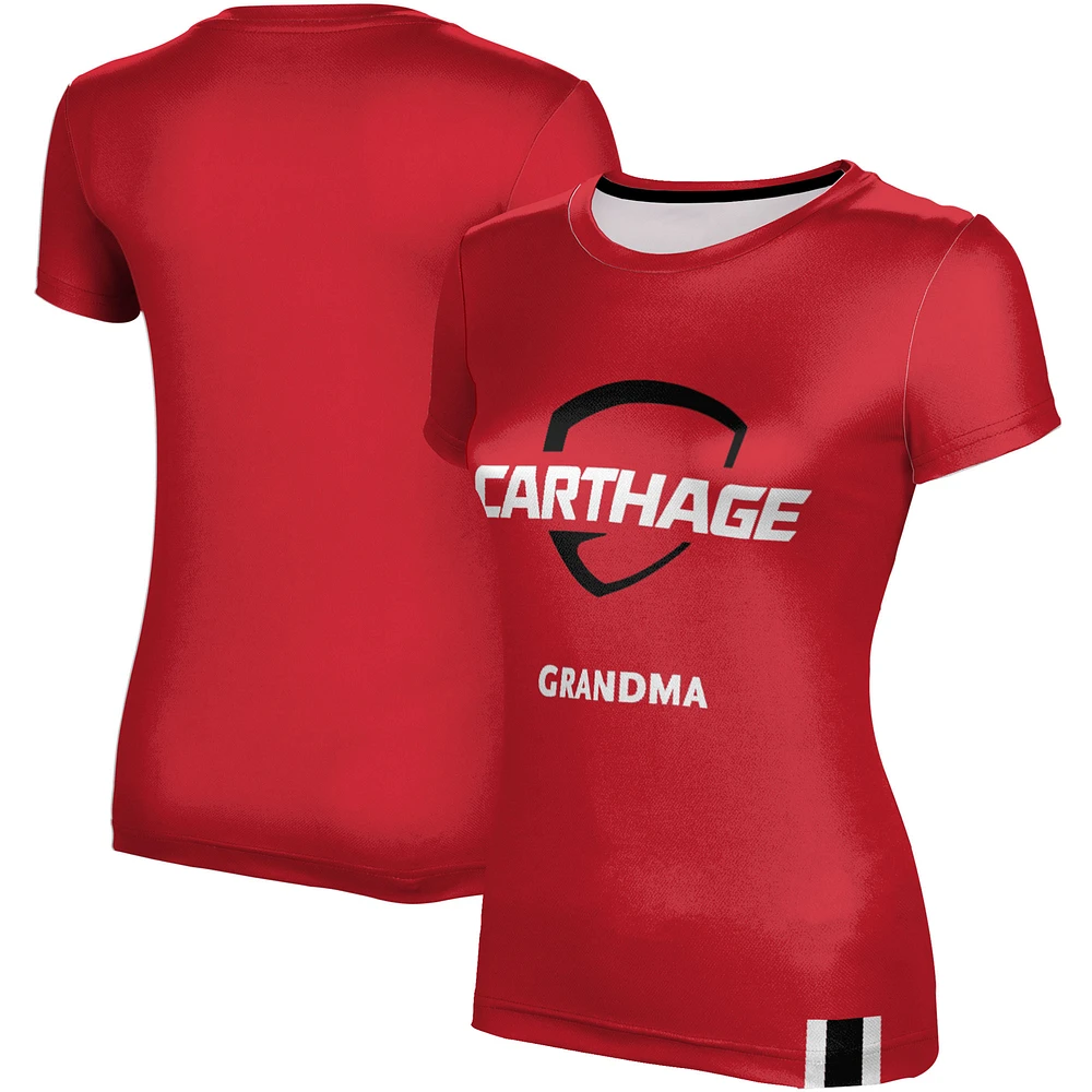 Women's Red Carthage Firebirds Grandma T-Shirt