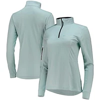 Women's Columbia Teal Valspar Championship Shotgun Omni-Wick Quarter-Zip Top