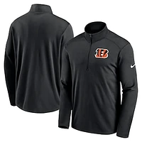 Men's Nike Black Cincinnati Bengals Logo Pacer Performance Half-Zip Jacket