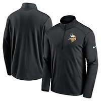 Men's Nike Black Minnesota Vikings Logo Pacer Performance Half-Zip Jacket