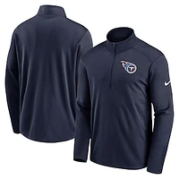 Men's Nike Navy Tennessee Titans Logo Pacer Performance Half-Zip Jacket