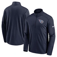 Men's Nike Navy Tennessee Titans Logo Pacer Performance Half-Zip Jacket