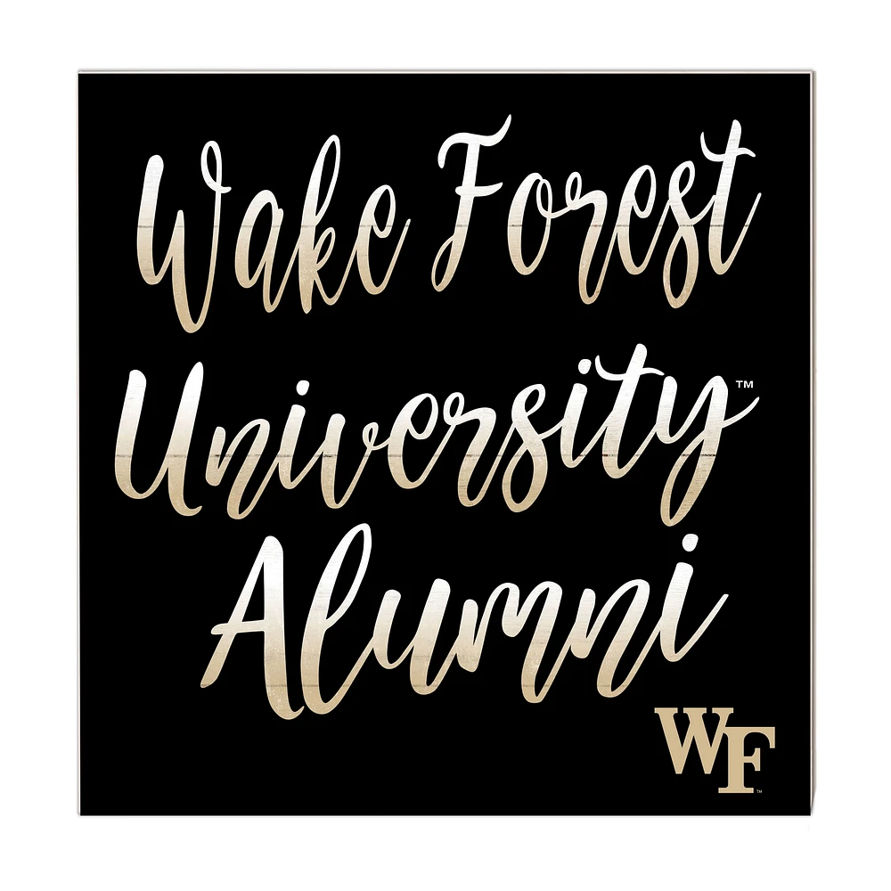Black Wake Forest Demon Deacons 10'' x 10'' Alumni Plaque