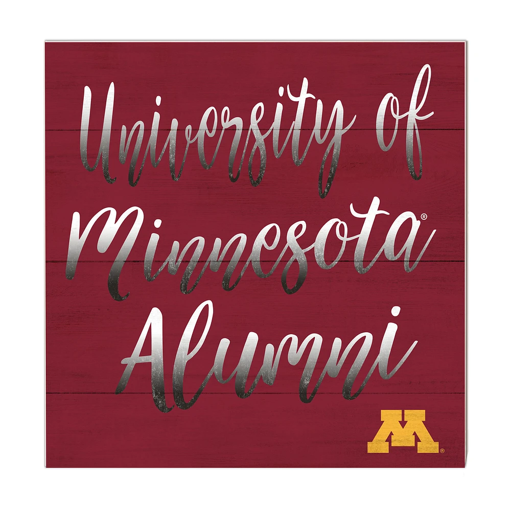 Maroon Minnesota Golden Gophers 10'' x 10'' Alumni Plaque