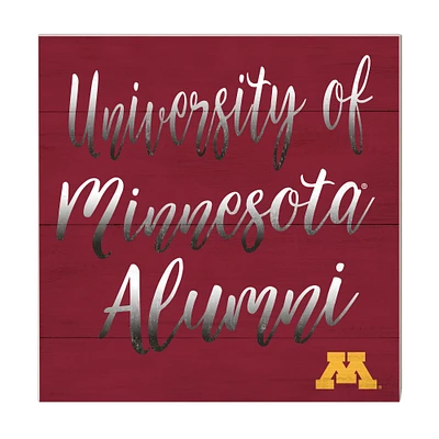 Maroon Minnesota Golden Gophers 10'' x 10'' Alumni Plaque