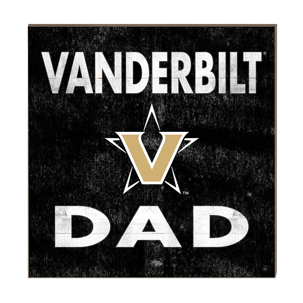 Gold Vanderbilt Commodores 10'' x 10'' Dad Plaque