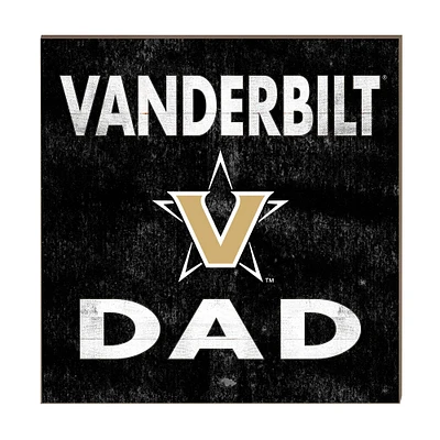 Gold Vanderbilt Commodores 10'' x 10'' Dad Plaque