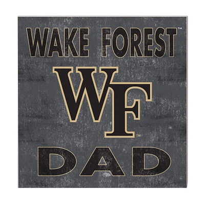 Gray Wake Forest Demon Deacons 10'' x 10'' Dad Plaque