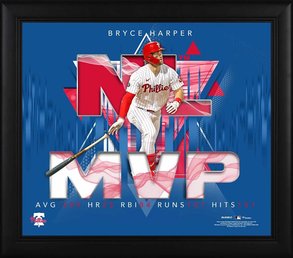Bryce Harper Philadelphia Phillies Framed 15" x 17" 2021 NL MVP Collage
