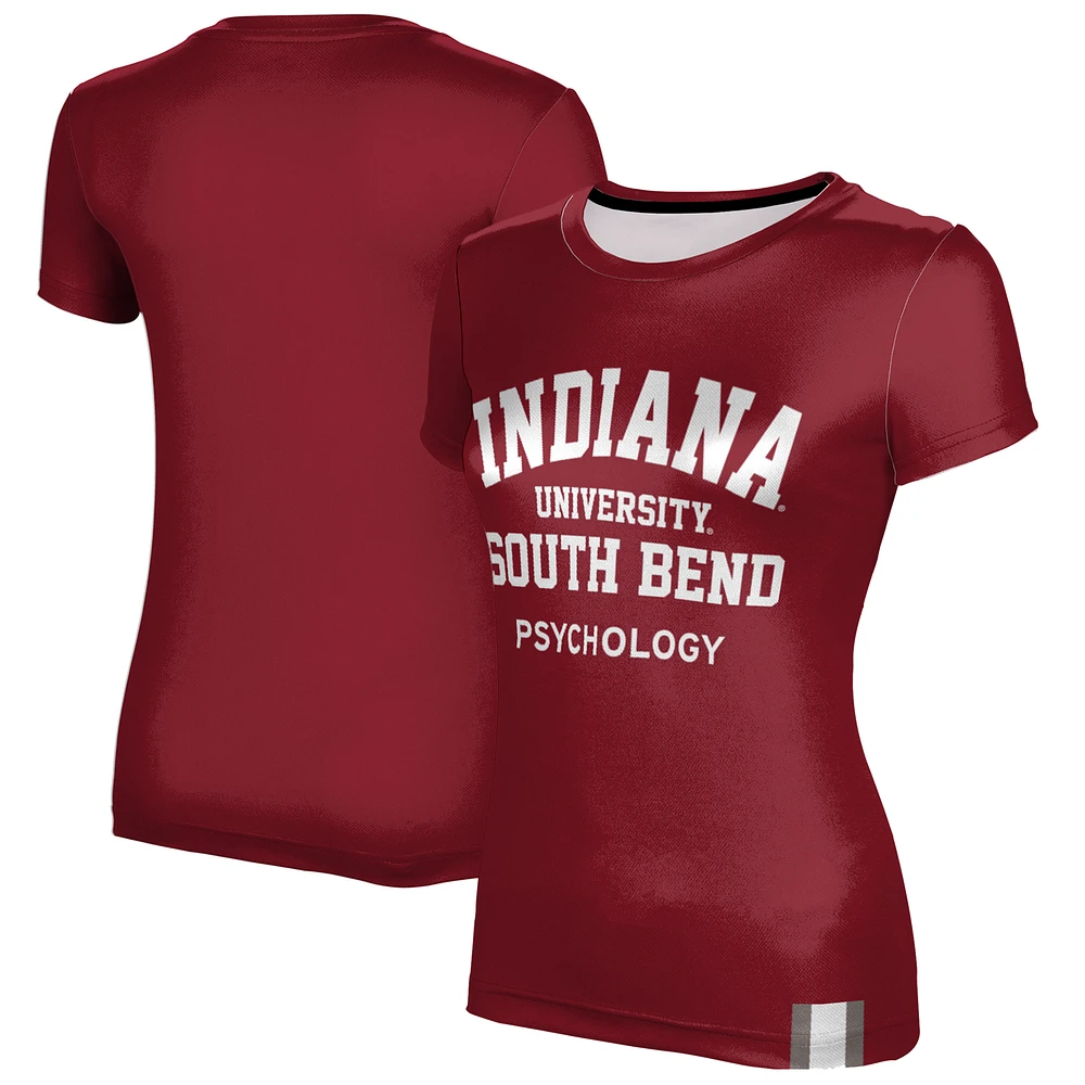 Women's Crimson Indiana University South Bend Titans Psychology T-Shirt