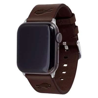 Brown Buffalo Bills Leather Apple Watch Band