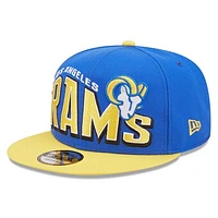 Men's New Era Royal/Gold Los Angeles Rams Wordmark Flow 9FIFTY Snapback Hat