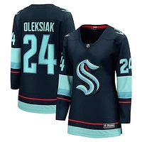 Women's Fanatics Jamie Oleksiak Deep Sea Blue Seattle Kraken Home Breakaway Player Jersey