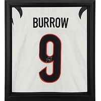 Joe Burrow Cincinnati Bengals Autographed Framed White Nike Vapor Limited Jersey Shadowbox