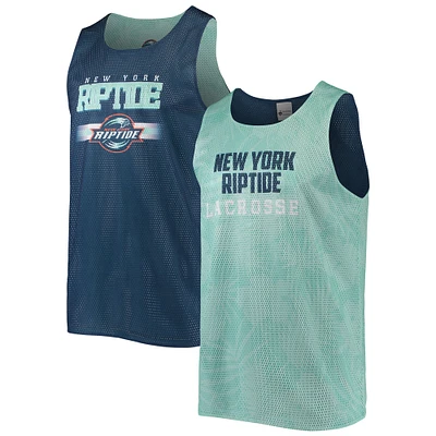 Men's FOCO Teal/Navy New York Riptide Reversible Mesh Tank Top