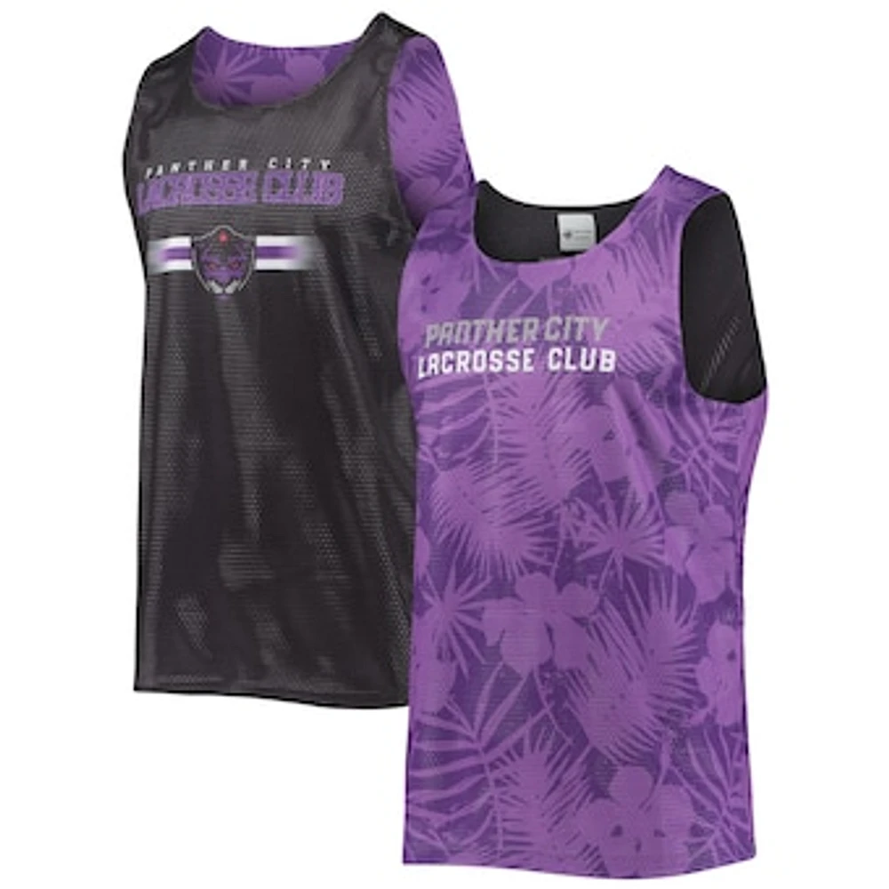 Men's FOCO Purple/Black Panther City Lacrosse Club Reversible Mesh Tank Top