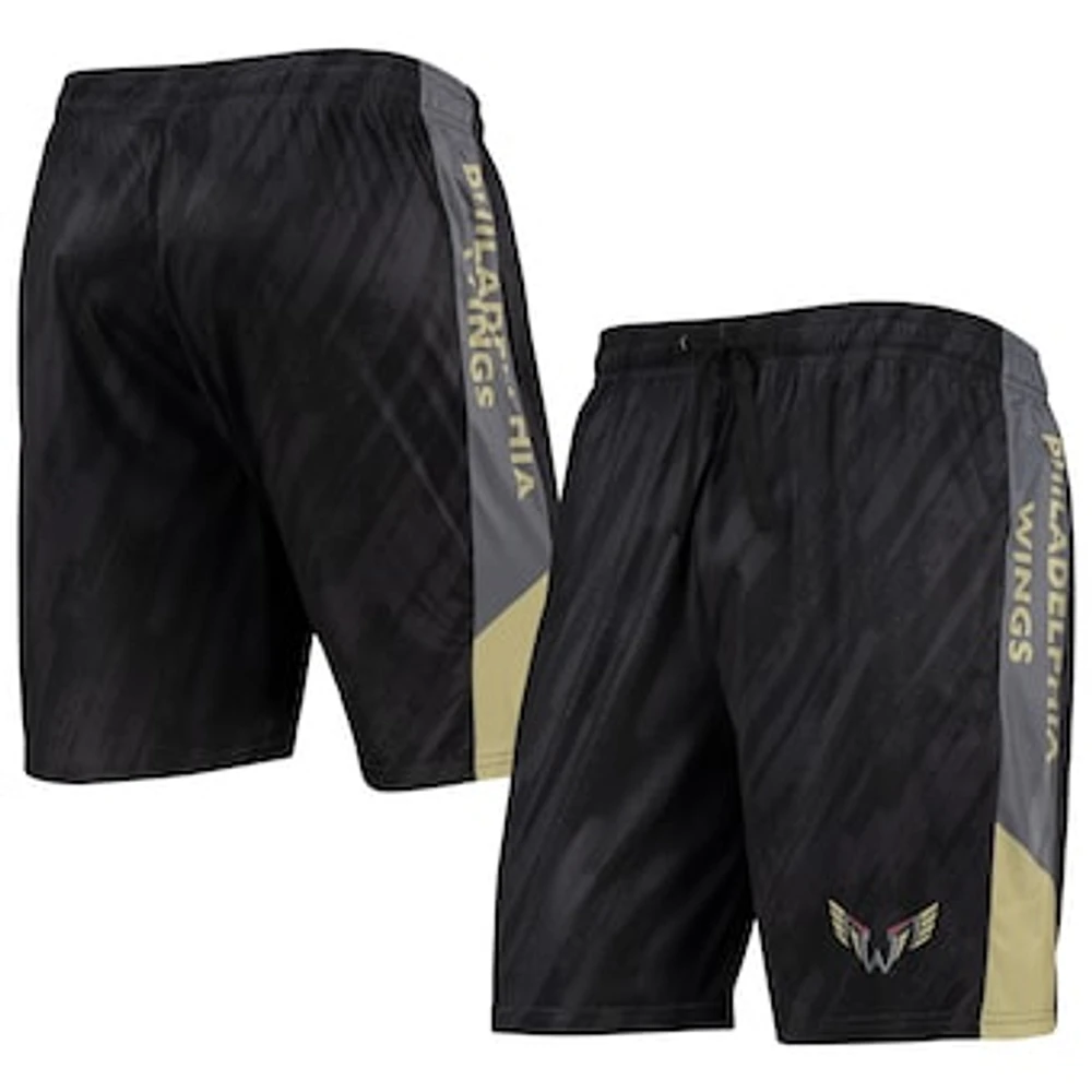 Men's FOCO Black Philadelphia Wings Static Mesh Shorts