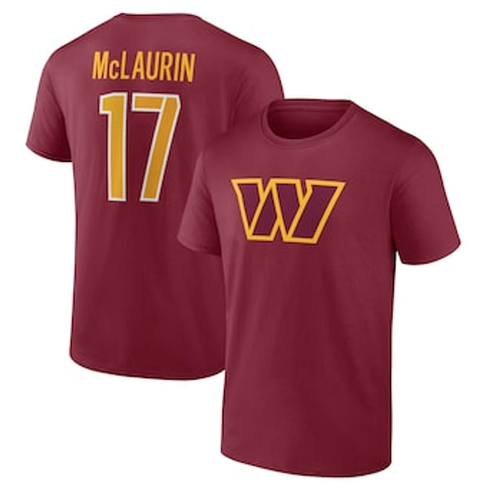 Men's Fanatics Terry McLaurin Burgundy Washington Commanders Player Icon Name & Number T-Shirt