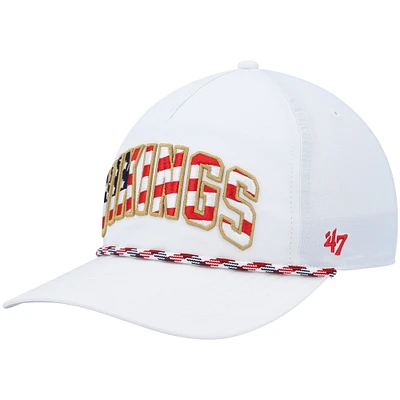 Men's '47 White Minnesota Vikings Hitch Stars and Stripes Trucker Adjustable Hat