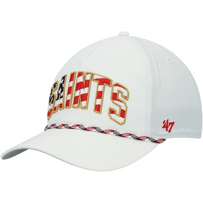 Men's '47 White New Orleans Saints Hitch Stars and Stripes Trucker Adjustable Hat