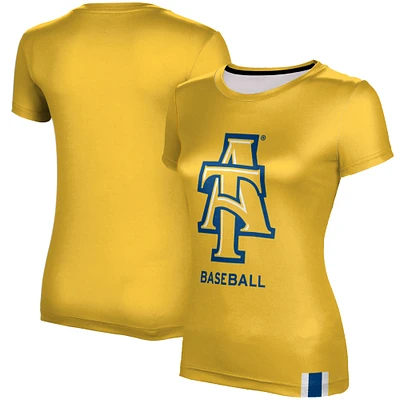 Women's Gold North Carolina A&T Aggies Baseball T-Shirt