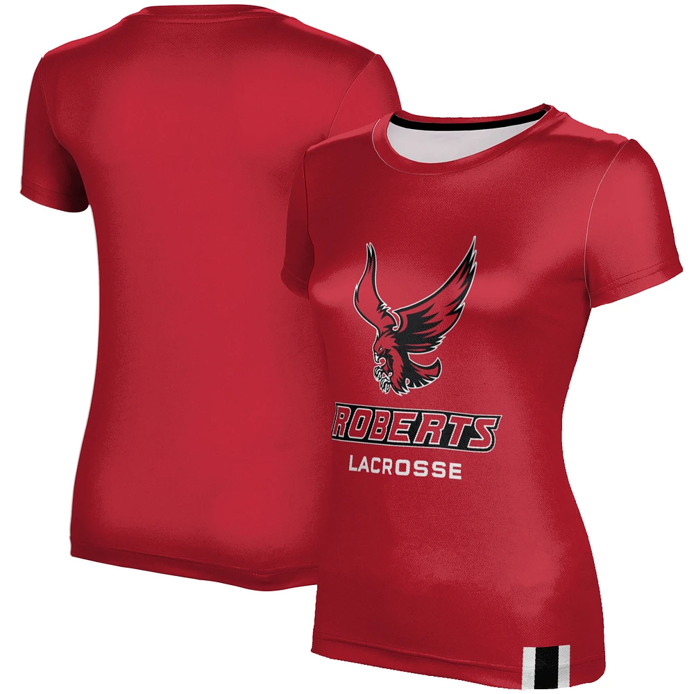 Women's Red Roberts Wesleyan Redhawks Lacrosse T-Shirt