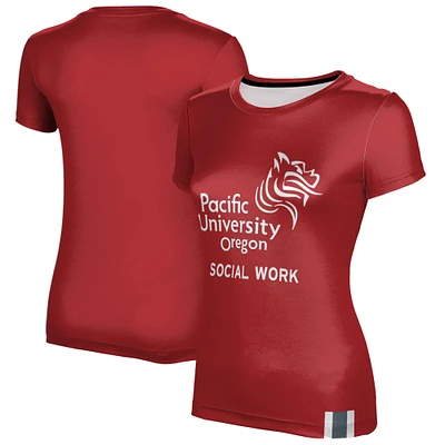 Women's Red Pacific Boxers Social Work T-Shirt
