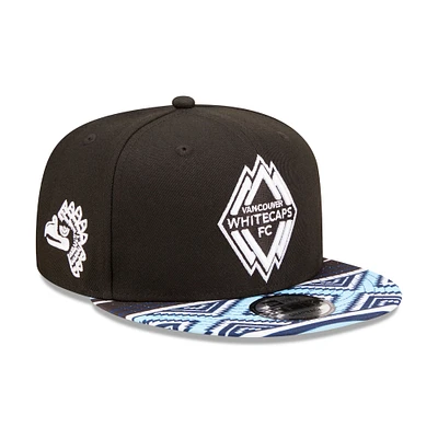 Men's New Era Black Vancouver Whitecaps FC Serape 9FIFTY - Snapback Hat