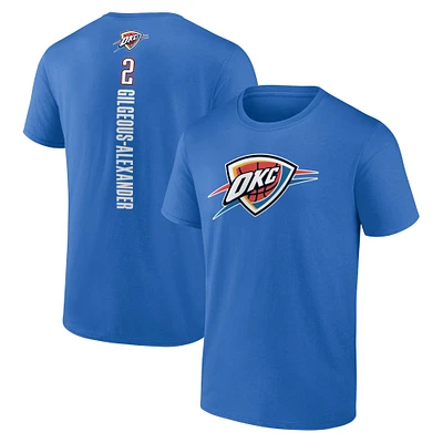 Men's Shai Gilgeous-Alexander Blue Oklahoma City Thunder Playmaker Name & Number T-Shirt