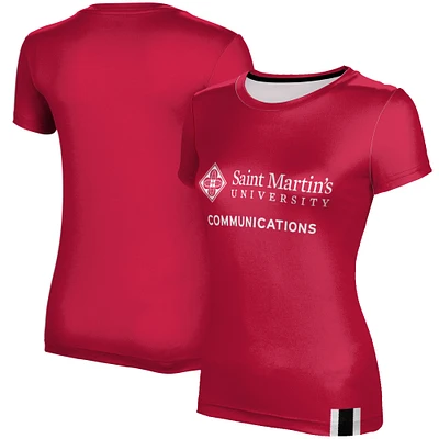 Women's Red Saint Martin's Saints Communications T-Shirt