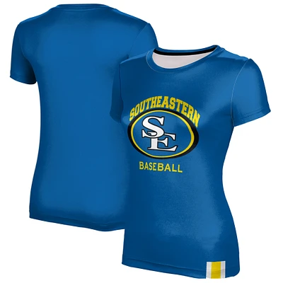 Women's Blue Southeastern Oklahoma State Savage Storm Baseball T-Shirt