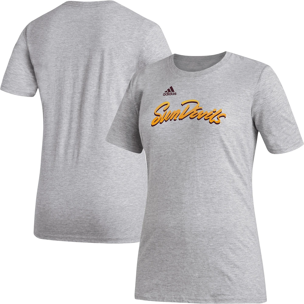 Women's adidas Heathered Gray Arizona State Sun Devils Special Game Fresh T-Shirt