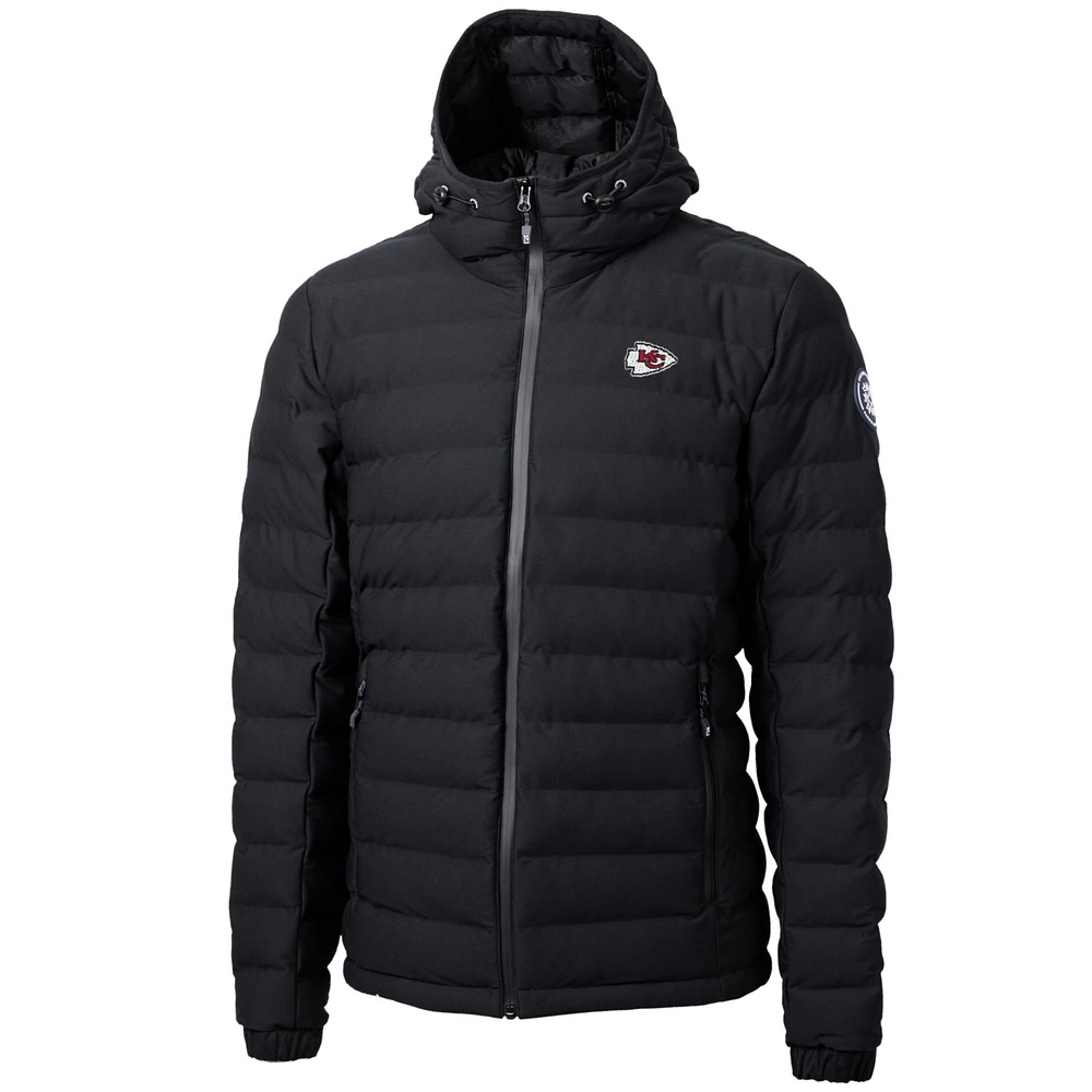 Men's Cutter & Buck Black Kansas City Chiefs Mission Ridge Repreve Full-Zip Puffer Jacket