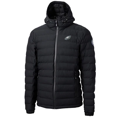 Men's Cutter & Buck Black Philadelphia Eagles Mission Ridge Repreve Full-Zip Puffer Jacket