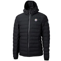 Men's Cutter & Buck Black Pittsburgh Steelers Mission Ridge Repreve Full-Zip Puffer Jacket