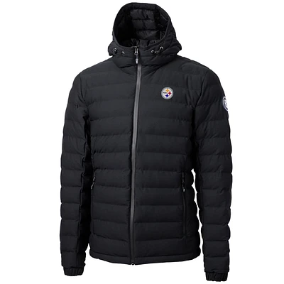 Men's Cutter & Buck Black Pittsburgh Steelers Mission Ridge Repreve Full-Zip Puffer Jacket