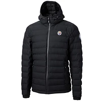 Men's Cutter & Buck Black Pittsburgh Steelers Mission Ridge Repreve Full-Zip Puffer Jacket