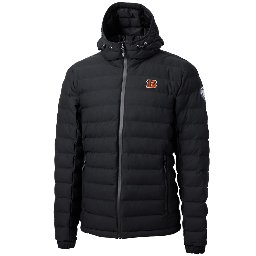 Men's Cutter & Buck Black Cincinnati Bengals Mission Ridge Repreve Full-Zip Puffer Jacket