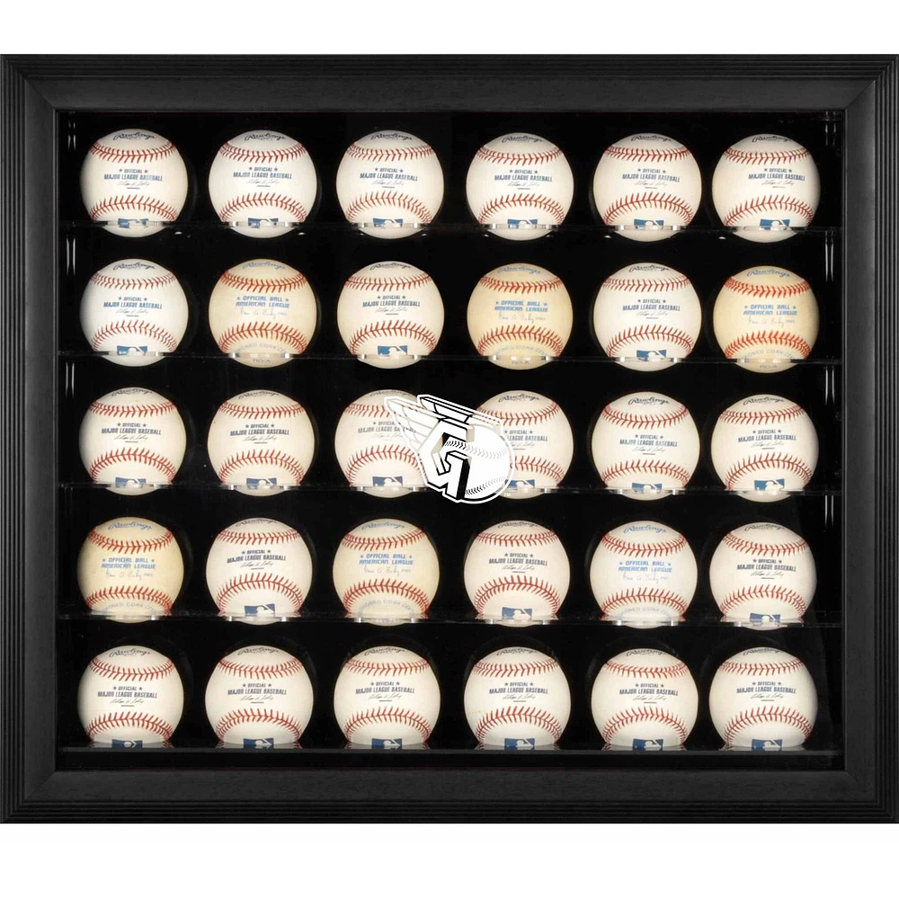 Cleveland Guardians Framed Logo 30-Ball Display Case