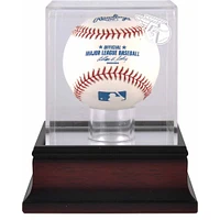 Cleveland Guardians Mahogany Baseball Logo Display Case