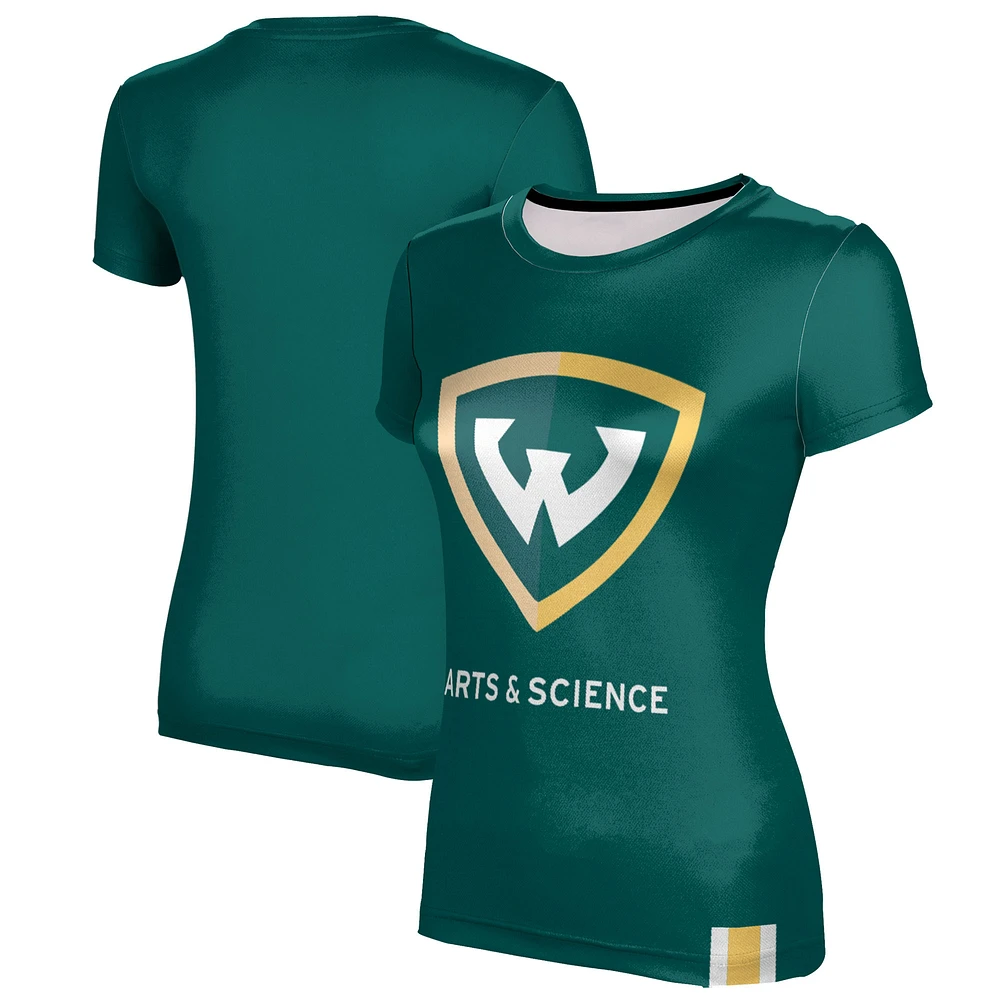 Women's Green Wayne State Warriors Arts & Science T-Shirt